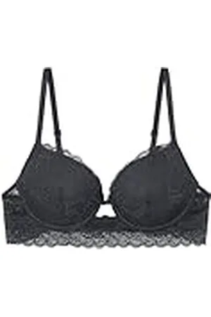 Women secret Beautiful Sujetador Encaje, Gris Oscuro, 85C para Mujer