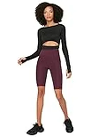 Trendyol Medias Deportivas de Cintura Alta para Ciclistas Pantalones de Yoga, , M para Mujer