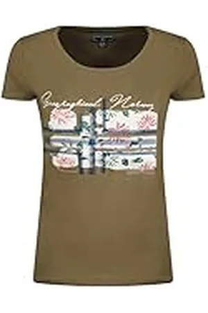 Geographical Norway Jepson Lady Camisetas, Kaki, L para Mujer