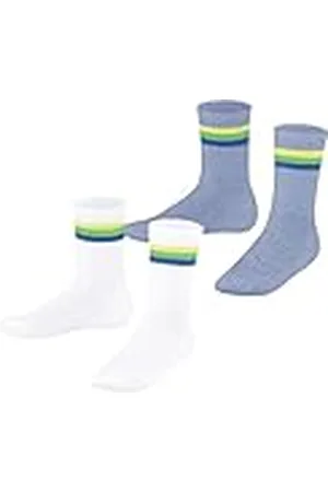 ESPRIT Tennis Stripe Multipack K So algodón estampados 2 pares, Calcetines Unisex niños, , 23-26