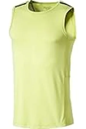 energetics Camiseta de Tirantes Malik para Hombre, Verde Lima/Melange, M