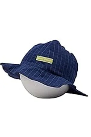 loud + proud Sombrero Unisex para niños de Cuadros Finos, Certificado Gots, ultramarino, 122/128
