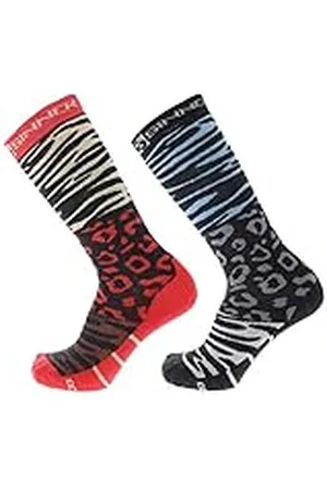 Sinner Calcetines marca modelo SKI SOCKS ANIMAL DOUBLE PACK - CORAL/TURQUOISE - 42-44