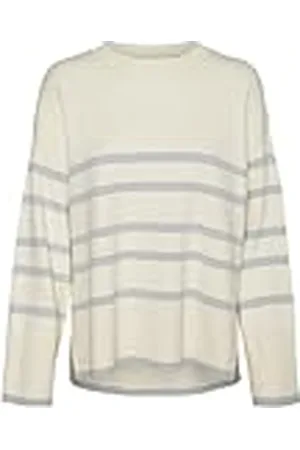 VERO MODA Vmsaba LS O-Neck Stripe Jersey Ga Noos Punto, , M para Mujer