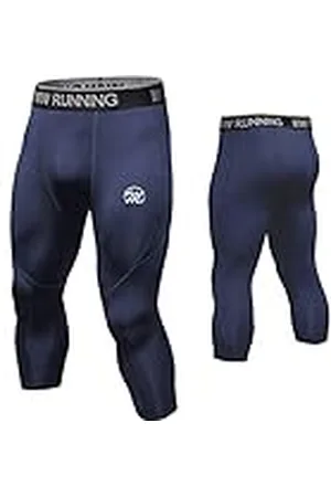 MEETWEE Leggings Hombre, 3/4 Mallas Running Pantalón de Compresión Pantalones Deporte para Rápido Pantalones Fitness Yoga