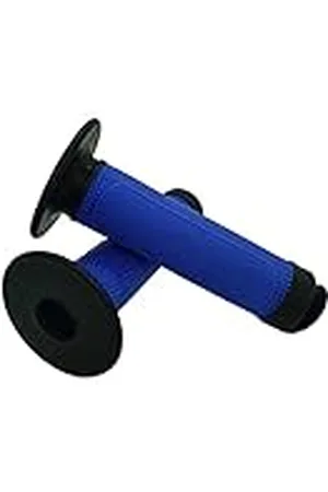 ONE By Camamoto - Puños para Manillar de Moto (cód. 77343059, Juego de par de puños de Doble Densidad, Color Negro/Azul con Agarre óptimo, Producto de fácil instalación, ø Izquierda 22 mm/Derecha 24