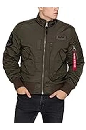 Alpha Industries Engine Chaqueta, Gris (Rep.Grey-04), L para Hombre