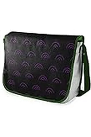 Bonamaison Bolso escolar de mensajero impreso digitalmente con correa caqui para estudiantes, bolsa cruzada, bolsa de mensajero, bolsa de hombro para la escuela, vuelta a la escuela, tamaño: 29 x 36