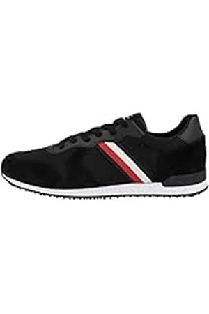 Tommy Hilfiger Hombre Sneaker Running Iconic Mix Runner Zapatillas Deportivas, (Black), 40 EU