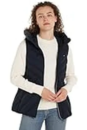 Tommy Hilfiger Chaleco Mujer Chevron Vest Chaleco Acolchado con Capucha, , XL