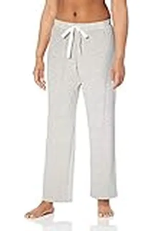 Amazon Pantalón de Pijama de Tejido de Rizo Ligero para Estar en Casa Mujer, , L