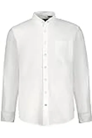 JP 1880 Camisa de Mezcla de Lino, Manga Larga, Cuello alzado, Modern Fit 6XL 790394200-6XL