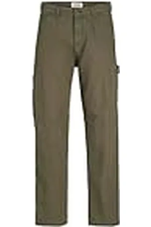 JACK & JONES Jpsteddie Jjbarkley Carpenter Pant Pantalones Cargo, Noche de Oliva, 31W x 36L para Hombre