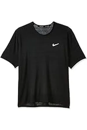 Nike M NK DF Miler Top SS T-Shirt, Hombre, Black/Reflective Silv, 2XL-T