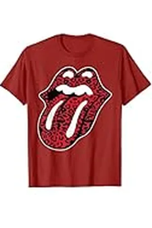 The Rolling Stones Oficial Leopardo Lengua Rojo Camiseta