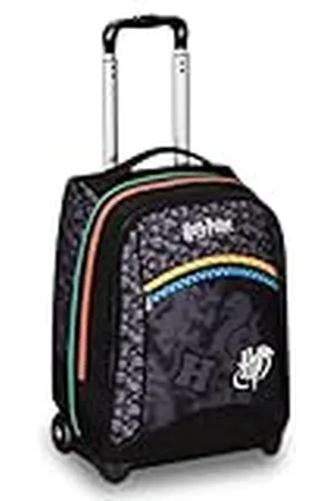 7 for all Mankind Trolley Escolar Grande, Gris, Harry Potter, Doble Compartimento, Bolsillo para Botella y Sistema Cruzado, Mochila Escolar de Viaje, niño – Wizarding World, , Talla única, Moderno