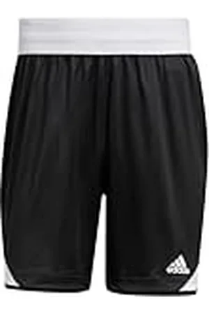 adidas Hombre Icon Squad Shorts, Black/White, M Tall