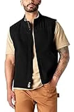 Dickies Chaleco En Tejido Duck Con Forro Sherpa Hombre, Negro Aclarado, M