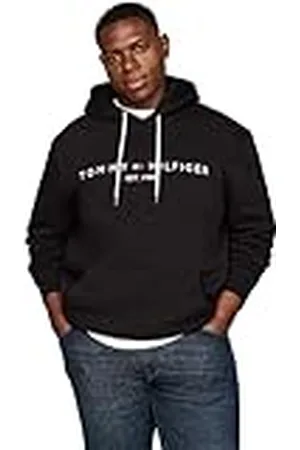 Tommy Hilfiger Hombre Sudadera con Capucha, Negro (Black), XXL