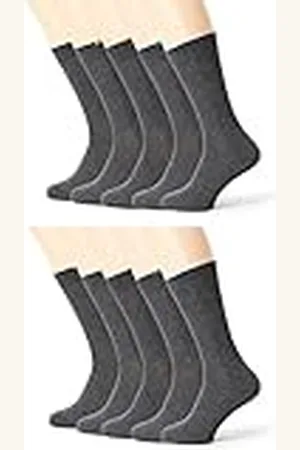 Dim Calcetines Eco Talón Reforzado Hombre x10, Gris, 43-46
