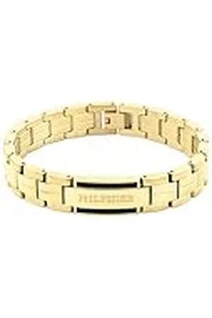Tommy Hilfiger Jewelry Brazalete de eslabón para Hombre Colección de Acero inoxidable y Amarillo