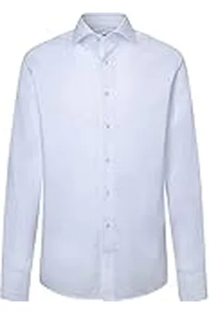 Hackett Fine Herringbone Camisa, Sky, 15 para Hombre