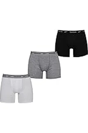 Reebok Hombres Bóxers Deportivos Negro/Blanco/Gris Paquete de 3 Grande
