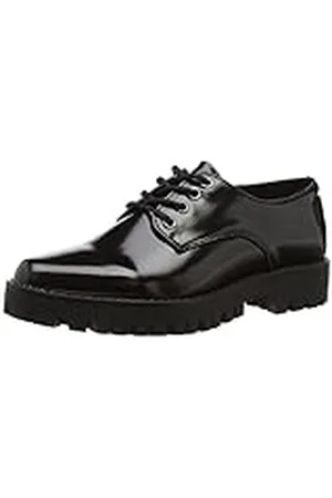 VERO MODA Vmlene Shoe - Zapatos con cordones Derby de material sintético para mujer, color ( Black ), talla 40