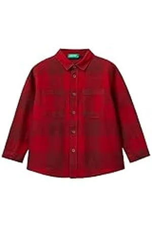 Benetton Camisa 5lqhgq014, Camisa Niños, Rojo (Rosso Scuro 902), 90