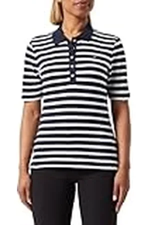 Tommy Hilfiger 1985 REG Pique Stripe Polo SS WW0WW39531 Polos de Manga Corta, , S para Mujer