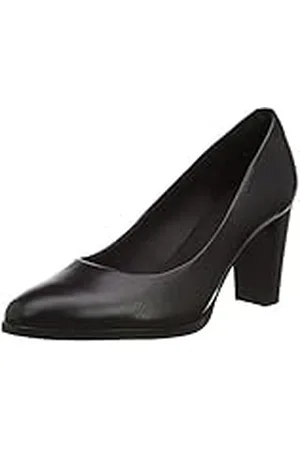 Clarks Kaylin Cara 2, Zapatos de tacón con Punta Cerrada Mujer, Negro (Black Leather), 38 EU