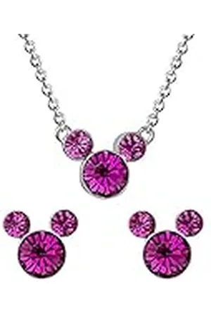 Disney Juego de Collar y Pendientes con Piedra Natal de Mickey Mouse SH00519RFEBL.PH