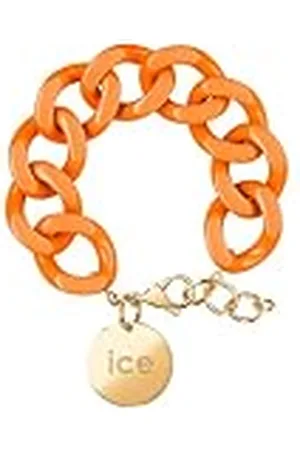 Ice-Watch ICE Jewellery, Chain bracelet, Flashy orange, Gold, Pulsera de malla XL para mujer con medalla de oro (020926)