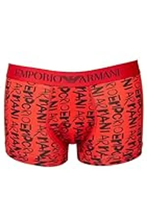 Emporio Armani All Over Logo Trunk Bañador, , XL de los Hombres