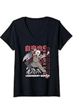 Naruto Mujer Shippuden Jiraiya Legendary Sannin Anime Camiseta Cuello V
