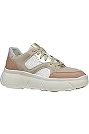 Geox D Nebula 2.0 X B, Zapatillas Mujer, White/Nude, 37 EU
