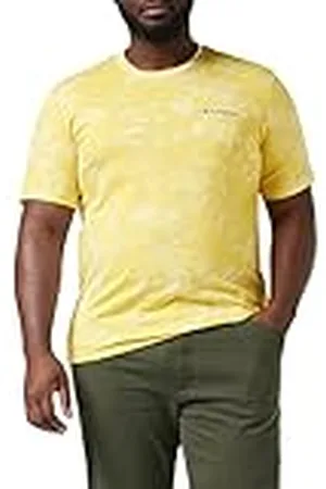 Champion American Classics Tie Dye S/S, Camiseta, para Hombre, Amarillo Tie Dye, S
