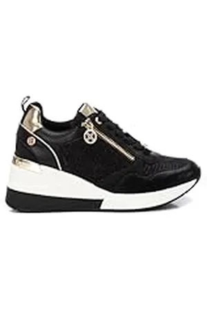 Xti Zapatilla Mujer Negro - Calzado Cómodo y Versátil - Moda Casual - Modelo 14371701 (Talla 40)