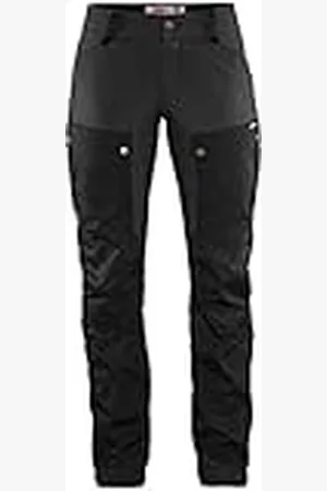 Fjällräven Fjallraven Keb Trousers Curved W Reg Pantalones de Trekking con Corte Curvo con Cintura Alta y Acentuada, Mujer, Multicolor (Black-Stone Grey), 36