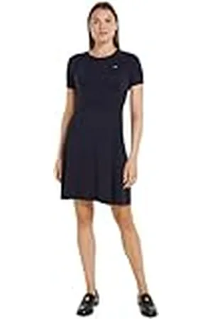 Tommy Hilfiger Vestido para Mujer Midi Dress de Manga Corta, , M