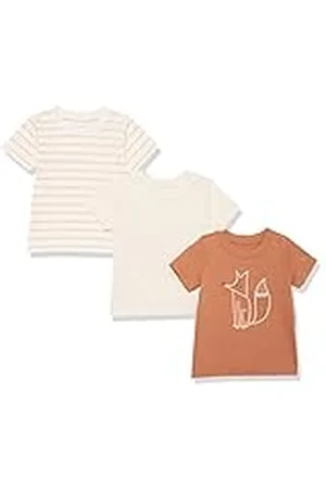 Amazon Camiseta de Manga Corta de algodón orgánico (Anteriormente Amazon Aware) Unisex Bebés, Pack de 3, , Prematuro