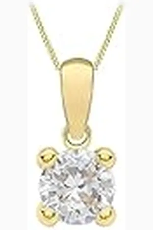 Amazon Collar con Colgante de Piedra Natal de Abril en Oro de 9 Quilates (previamente Amazon Collection)