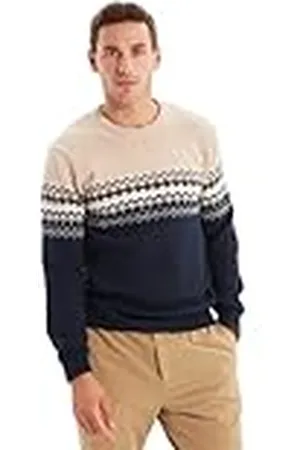 Trendyol Suéter Delgado Liso con Cuello Redondo Sudadera, , S para Hombre