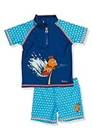 Playshoes UV Protection Bath Set The Mouse Traje De Baño, Azul (Dark Blue), 74-80 para Niños