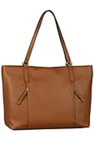 TOM TAILOR Bags Beca - Bolso bandolera con cremallera para mujer, color marrón coñac, , Essential