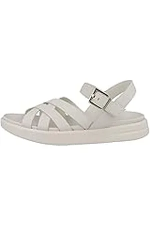 Geox D XAND 2S, Sandalia Mujer, Off White, 35 EU