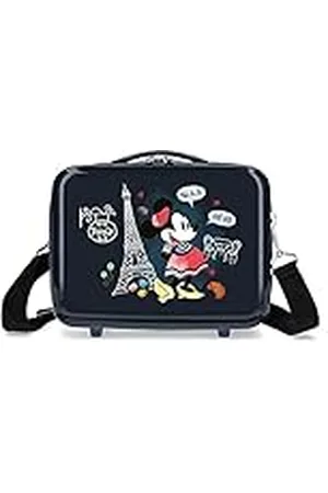 Disney Minnie Minnie Around the World Neceser Adaptable con Bandolera Azul 29x21x15 cms Rígido ABS 9,14L