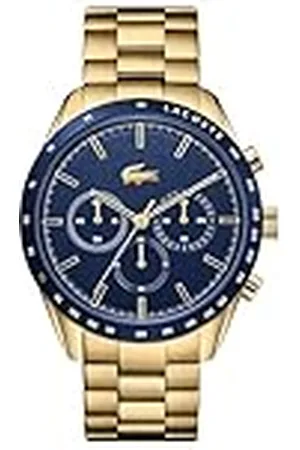 Lacoste Reloj Cronógrafo de Cuarzo para Hombre Colección Boston con Correa de Acero Inoxidable de Color Dorado - 2011096