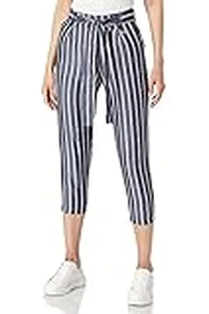 Tommy Hilfiger TJW HR Fluid Tapered Stripe Pant Pantalones, Crepúsculo azul marino/blanco, W30 / L30 para Mujer