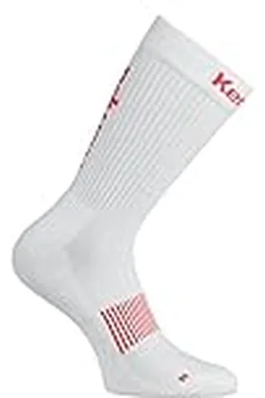 Kempa Logo Classic Calcetines, Sin género, Blanco/Rojo, 31-35